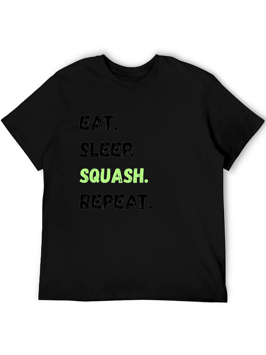 Eat Sleep Squash Repeat Black T-Shirt