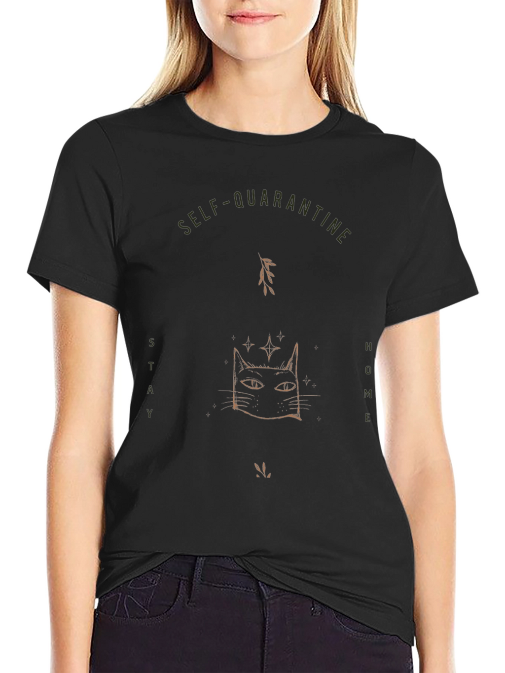 Self-Quarantine Cat T-Shirt - Stay Home!