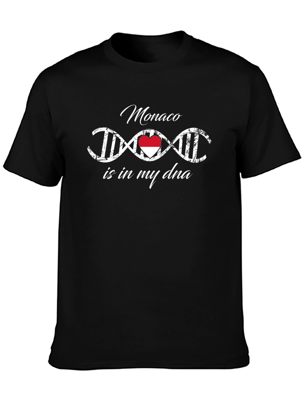Monaco DNA T-Shirt - Black Cotton Tee