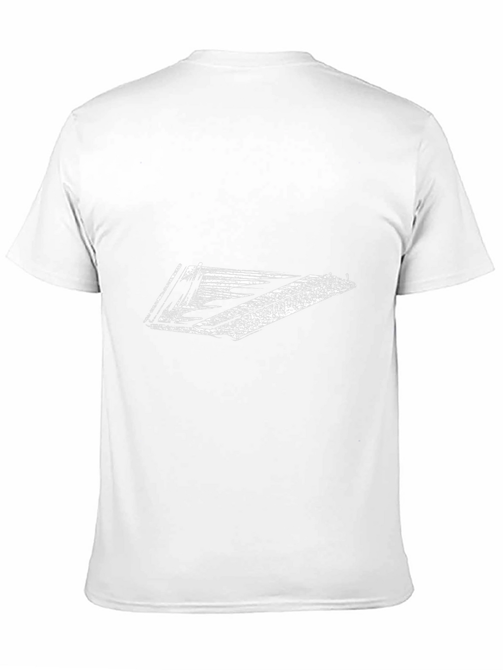 Black T-Shirt with White Hammered Dulcimer Design