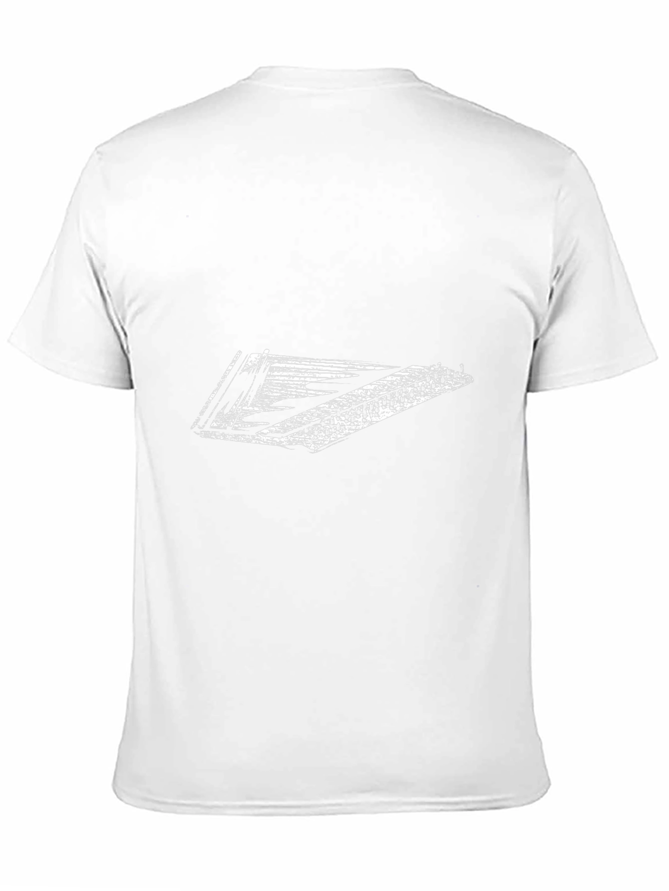 Black T-Shirt with White Hammered Dulcimer Design