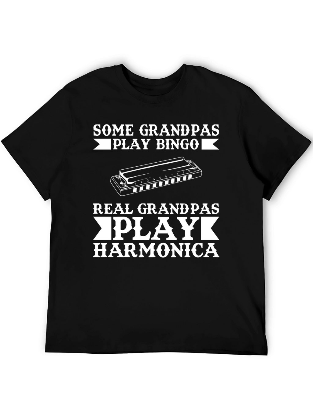 Grandpa Bingo vs Harmonica T-Shirt