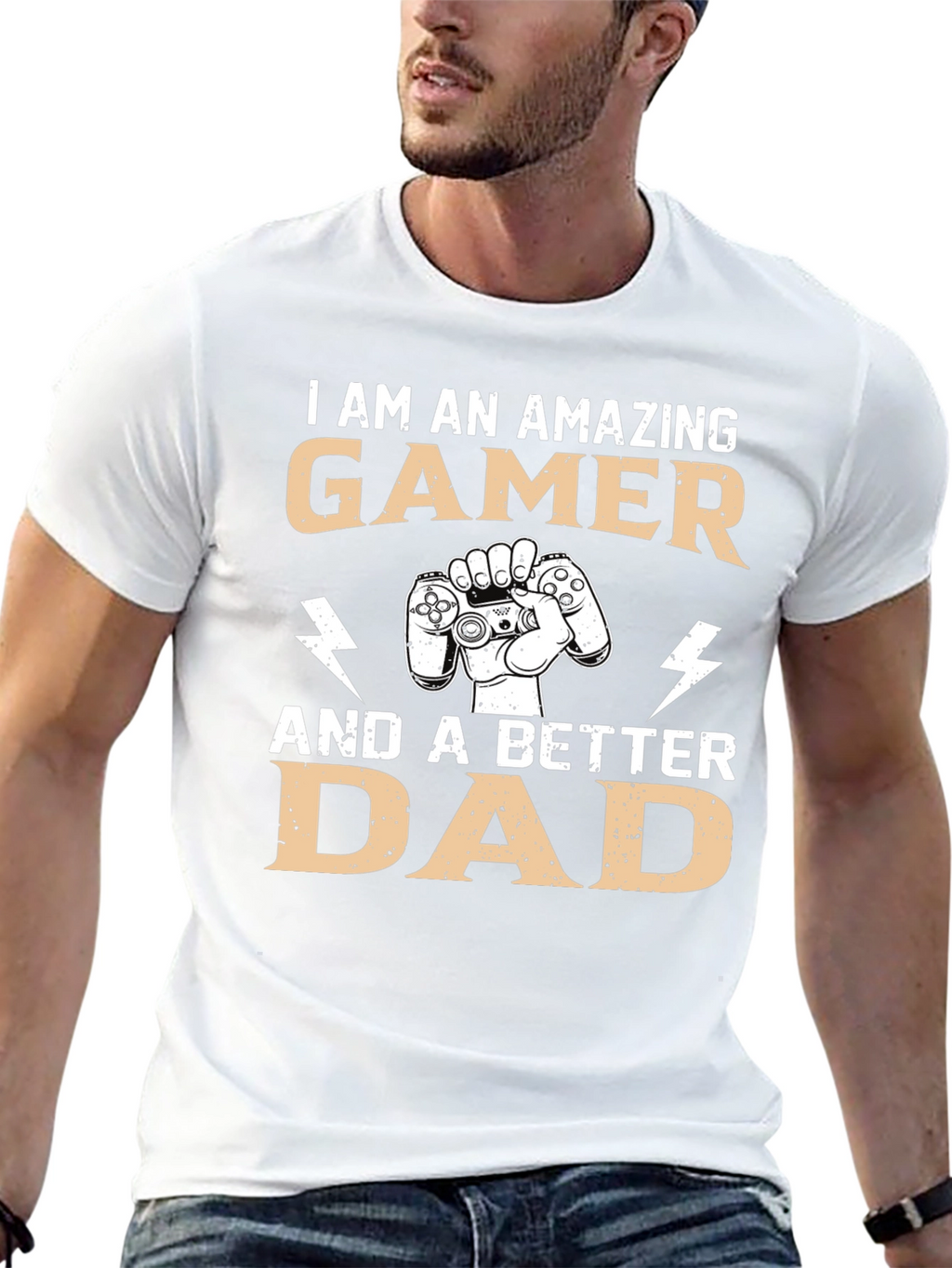 Amazing Gamer Dad Graphic T-Shirt