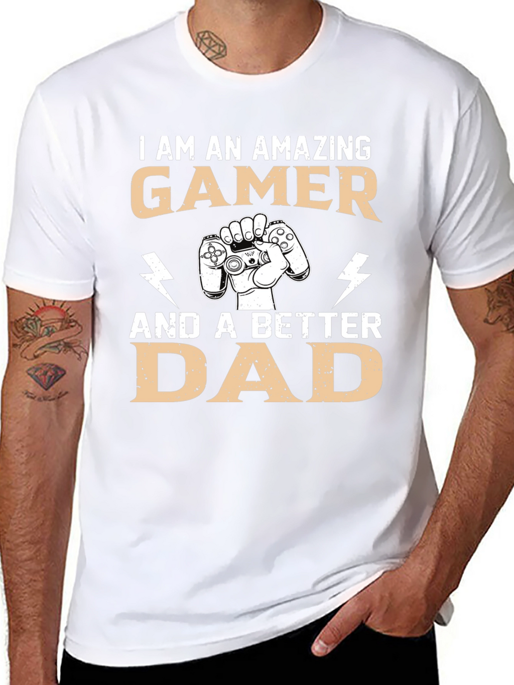Amazing Gamer Dad Graphic T-Shirt