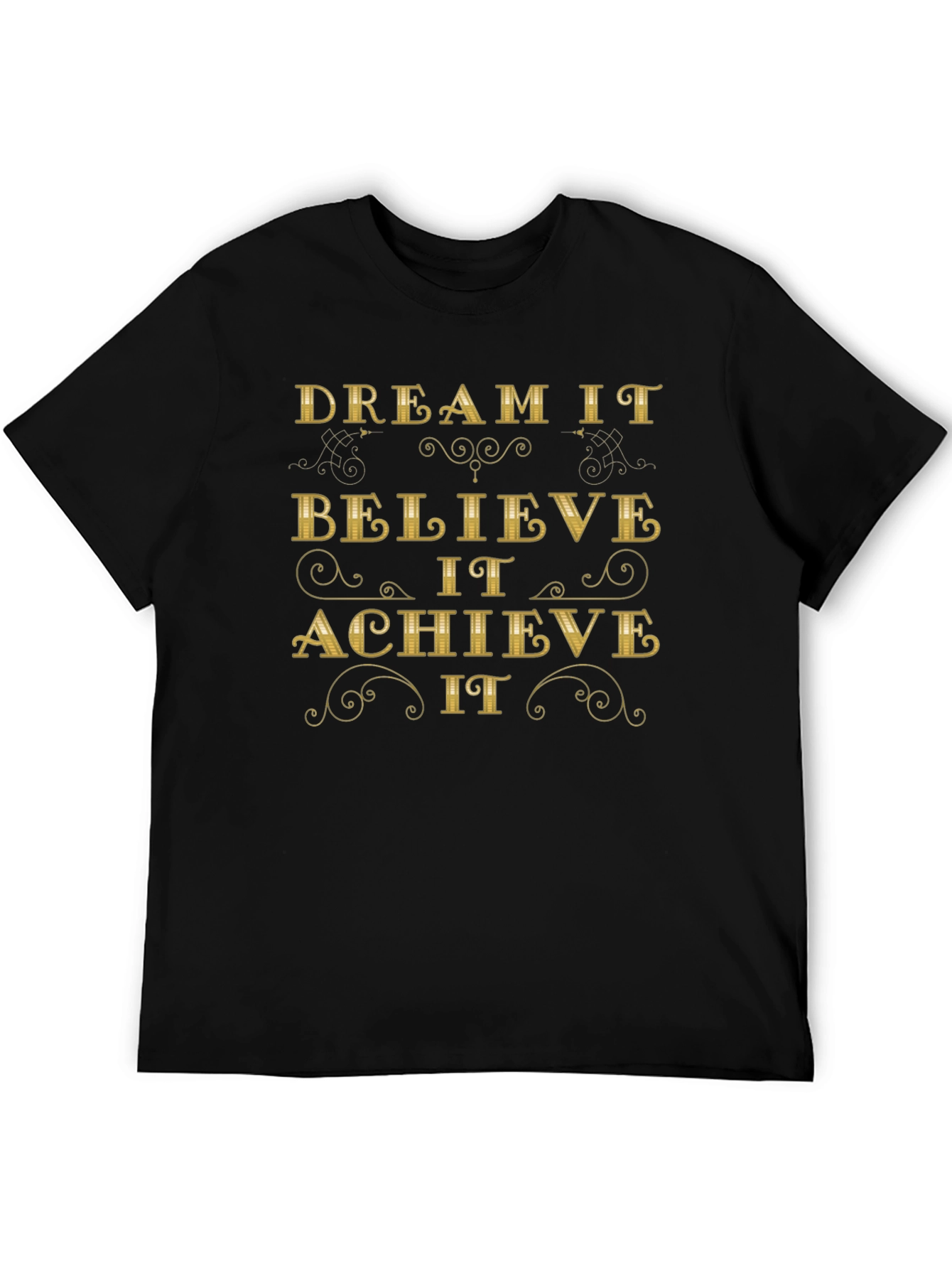 Dream Believe Achieve Graphic Tee - Black
