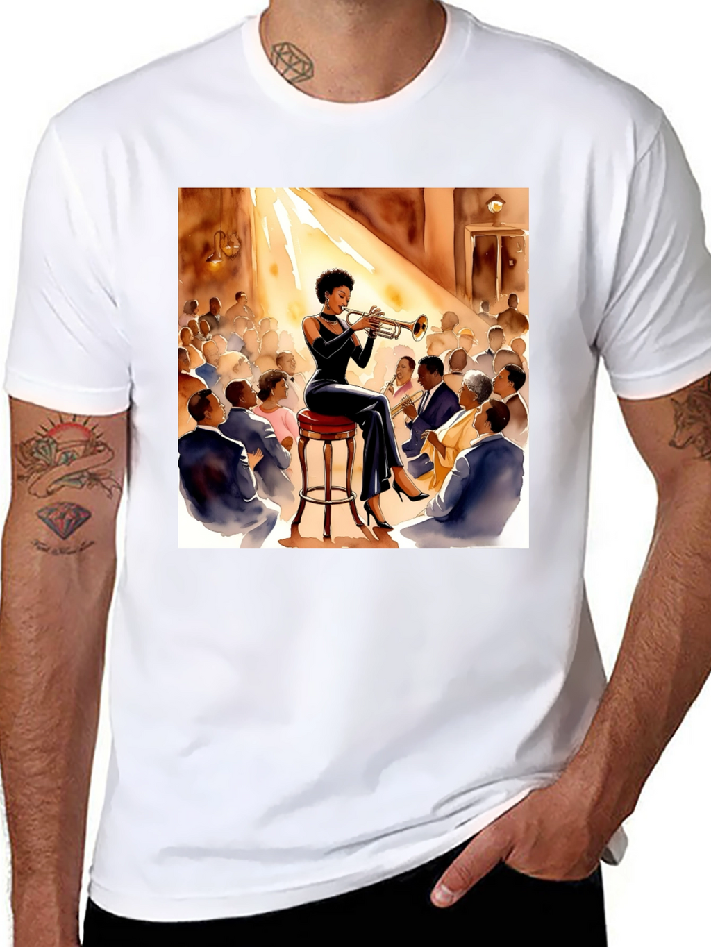 Jazz Trumpet Player Graphic T-Shirt