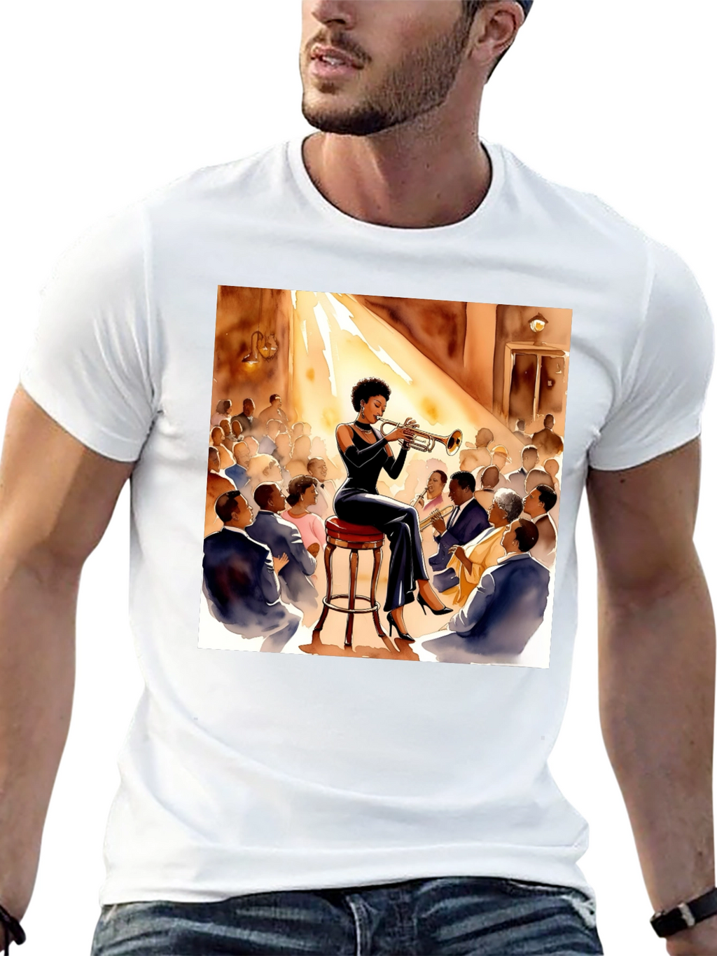Jazz Trumpet Player Graphic T-Shirt