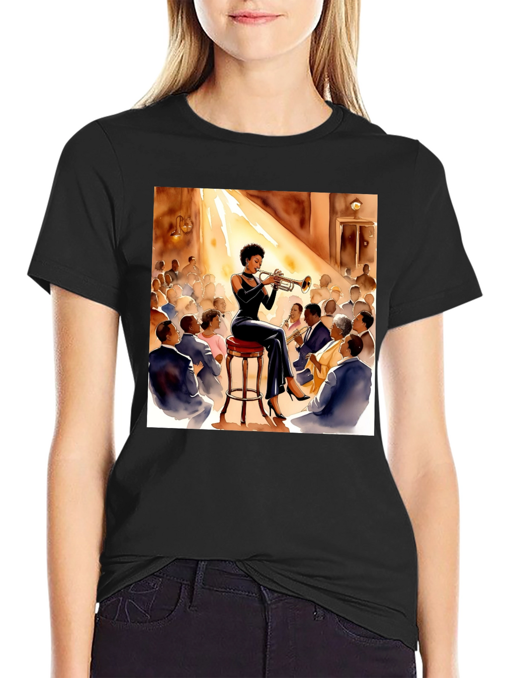 Jazz Trumpet Player Graphic T-Shirt