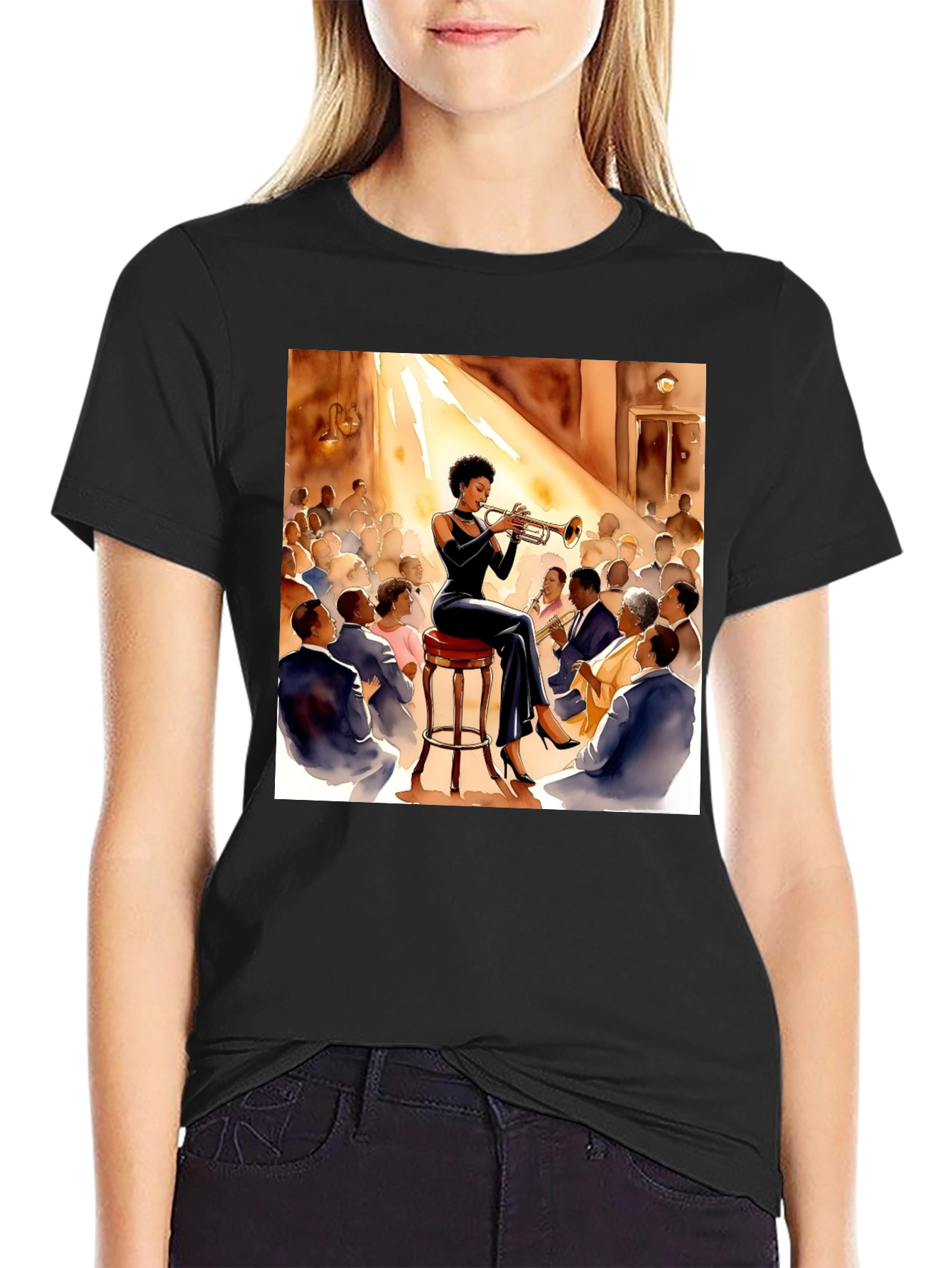 Jazz Trumpet Player Graphic T-Shirt