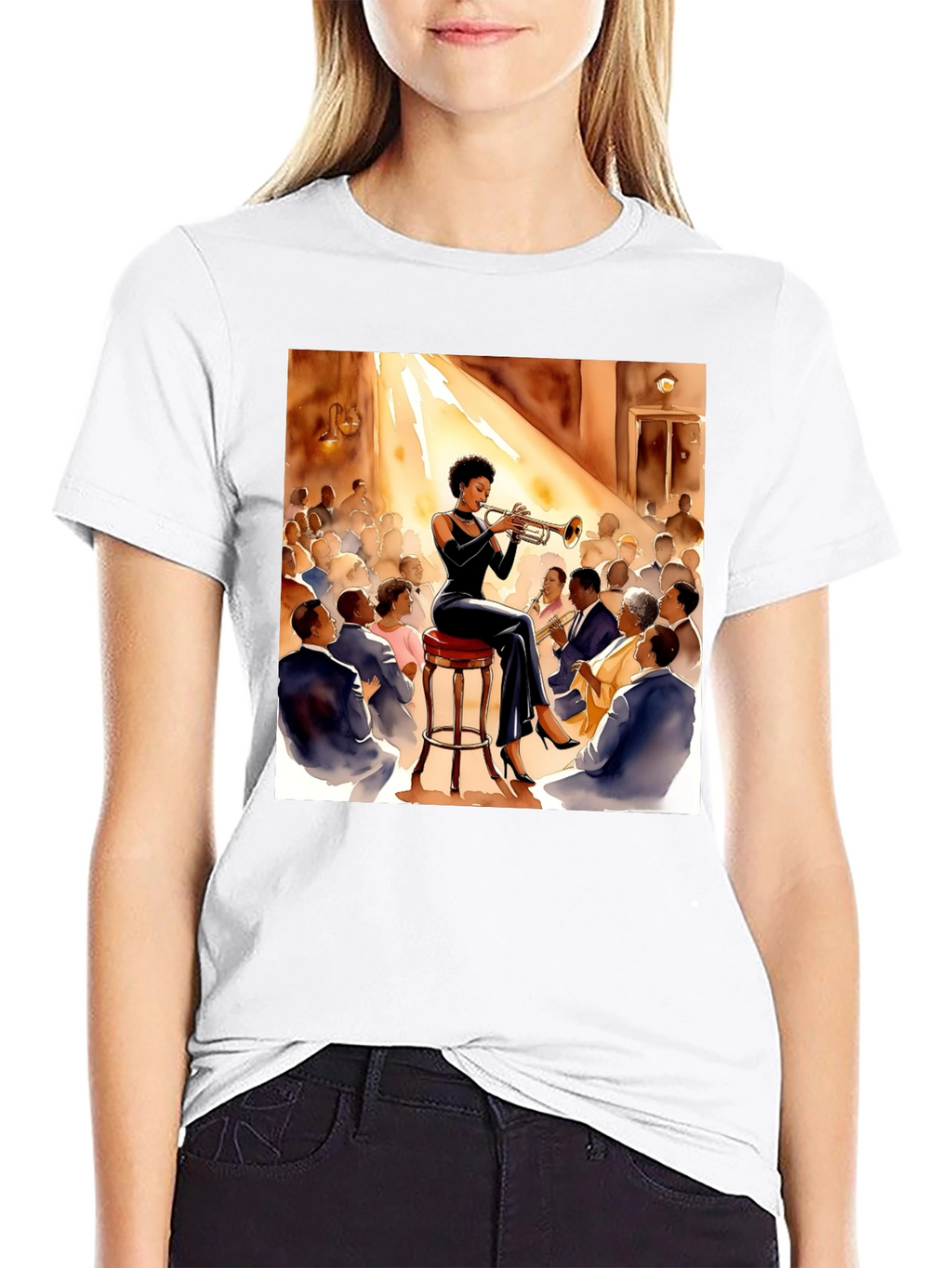 Jazz Trumpet Player Graphic T-Shirt