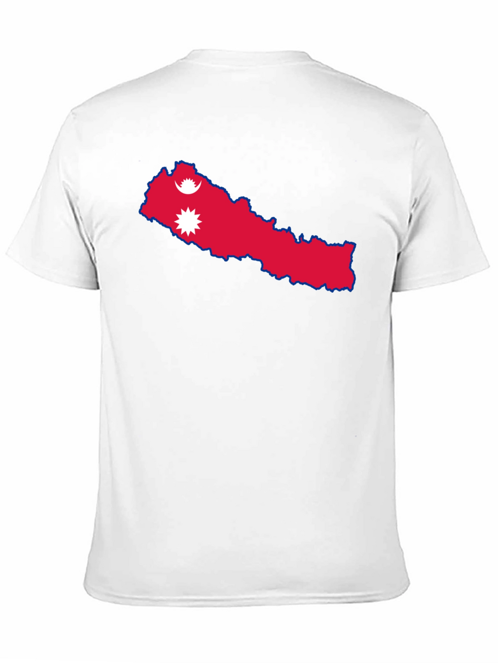 Nepal Flag T-Shirt - Black Casual Tee