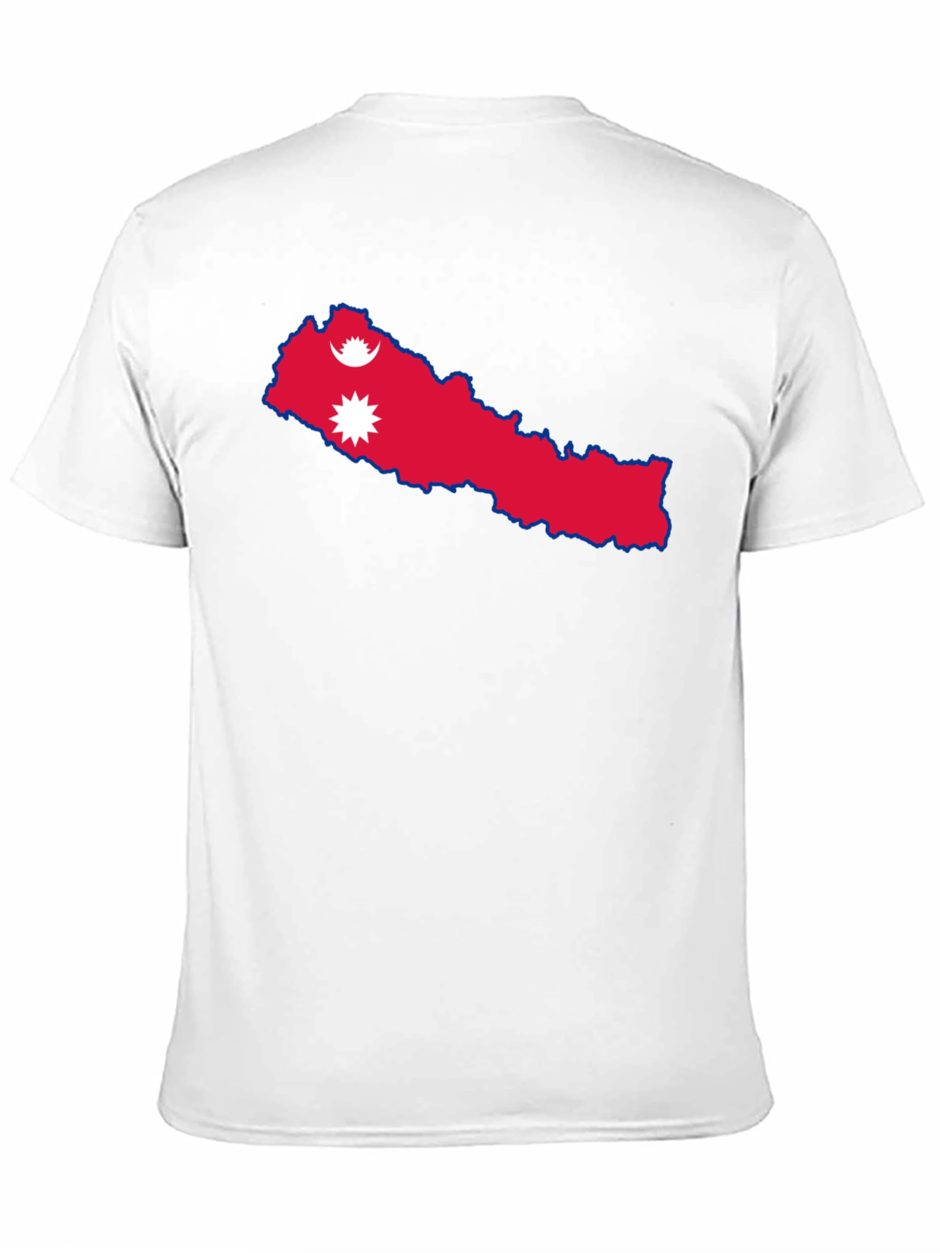 Nepal Flag T-Shirt - Black Casual Tee