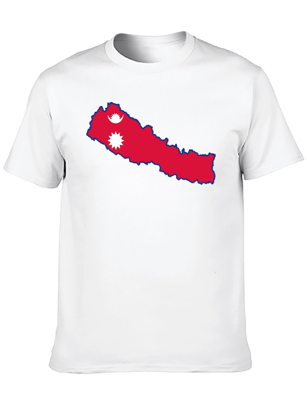 Nepal Flag T-Shirt - Black Casual Tee