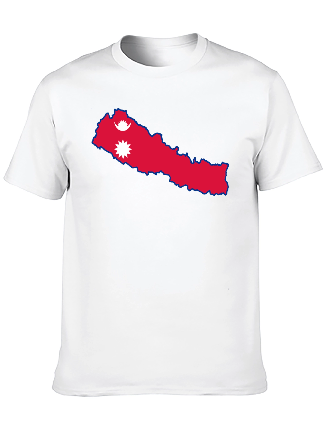 Nepal Flag T-Shirt - Black Casual Tee