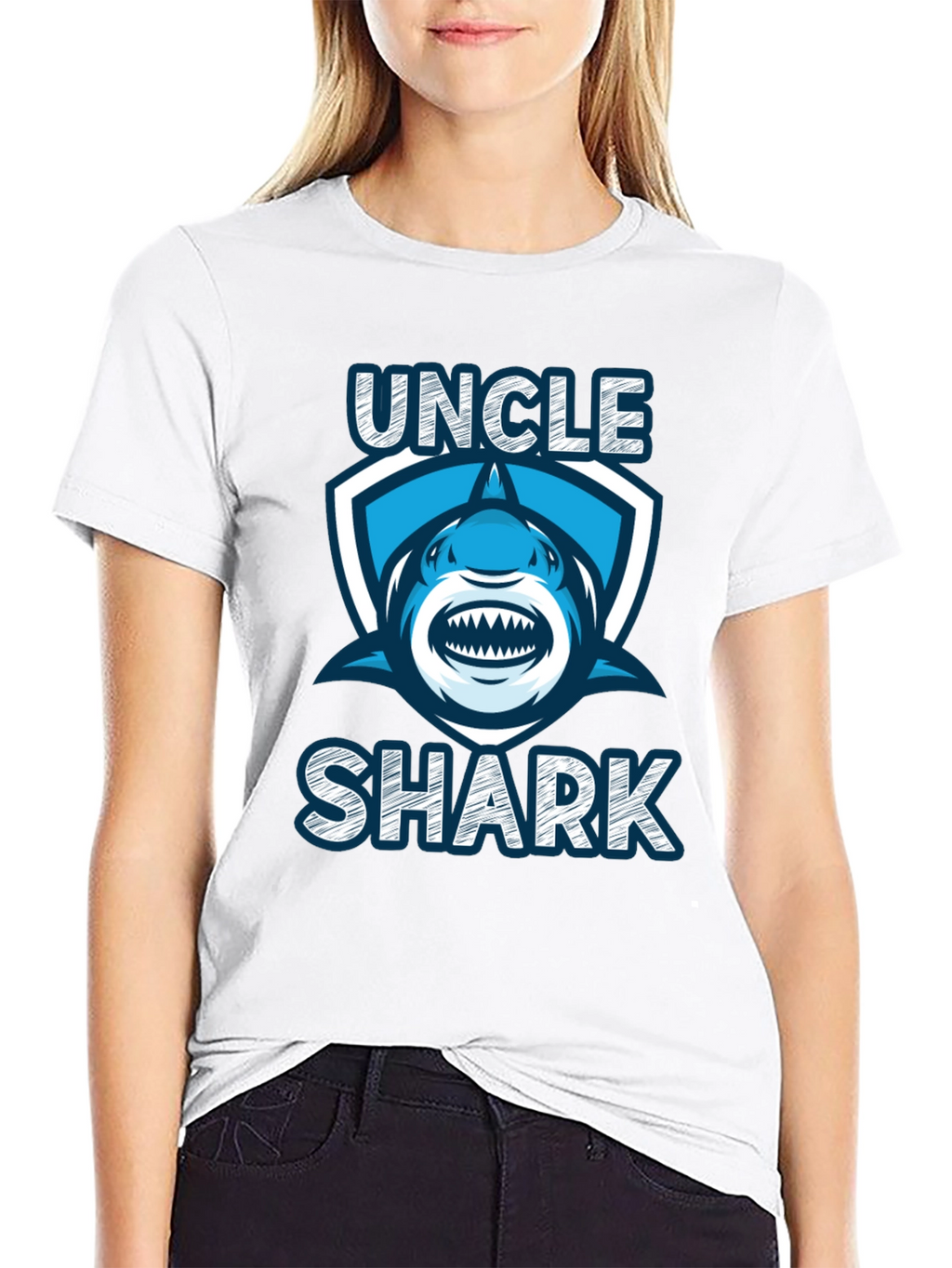 Uncle Shark Graphic Tee - Novelty T-Shirt