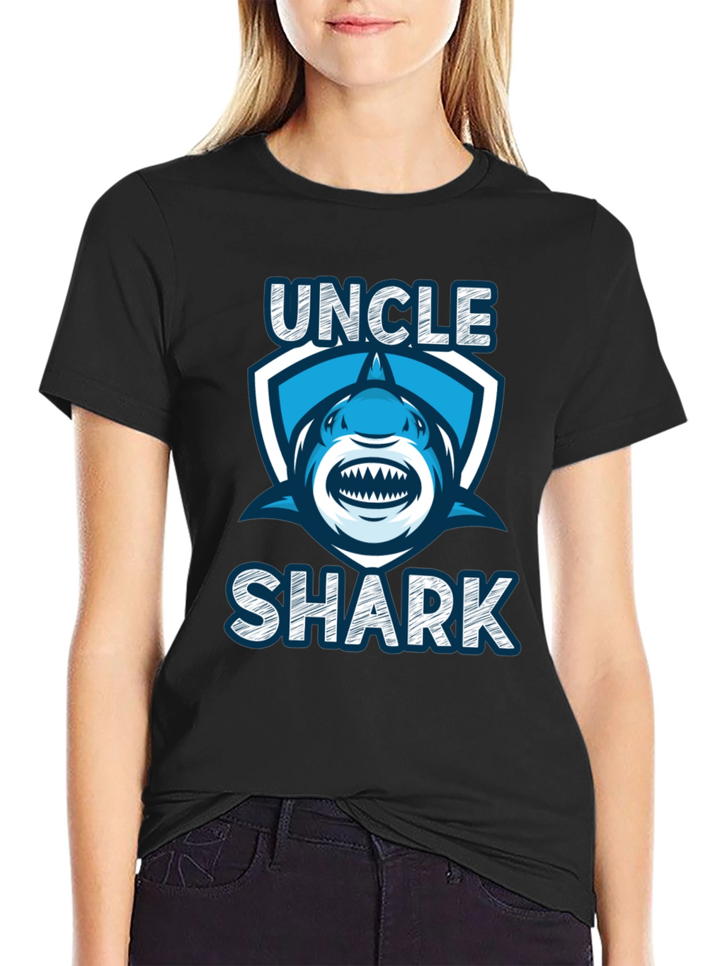 Uncle Shark Graphic Tee - Novelty T-Shirt