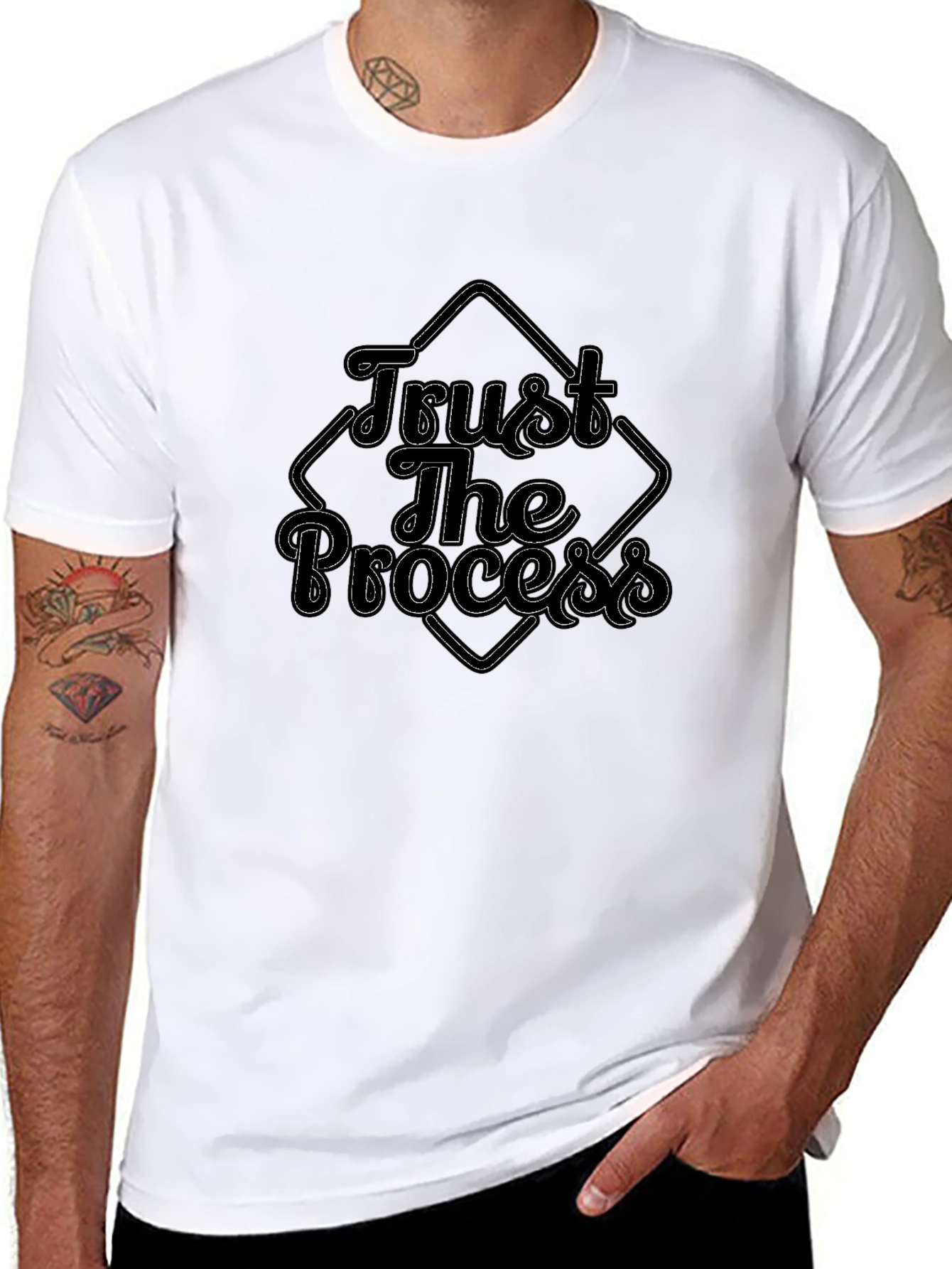 Trust The Process Black Graphic Tee