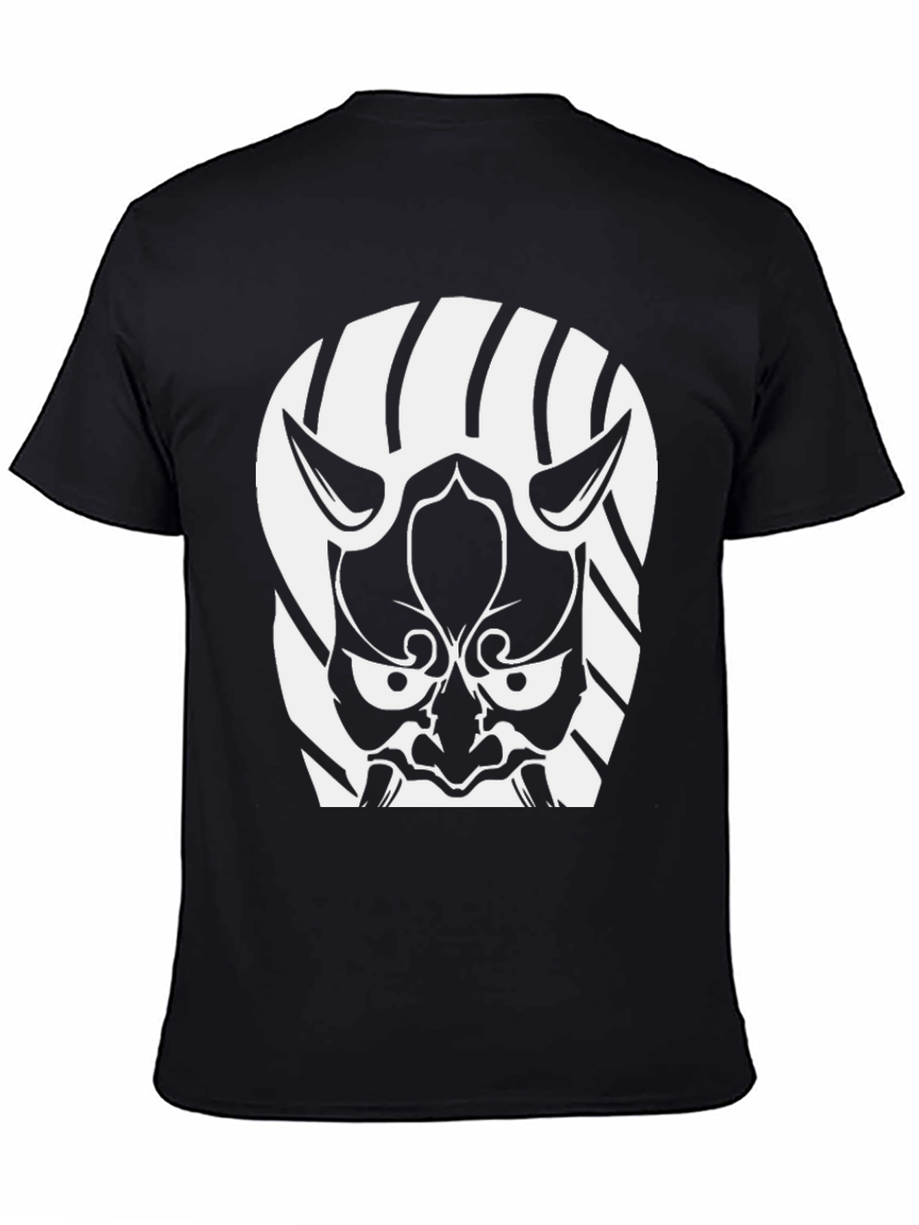 Black Oni Mask T-Shirt - Japanese Demon Graphic Tee