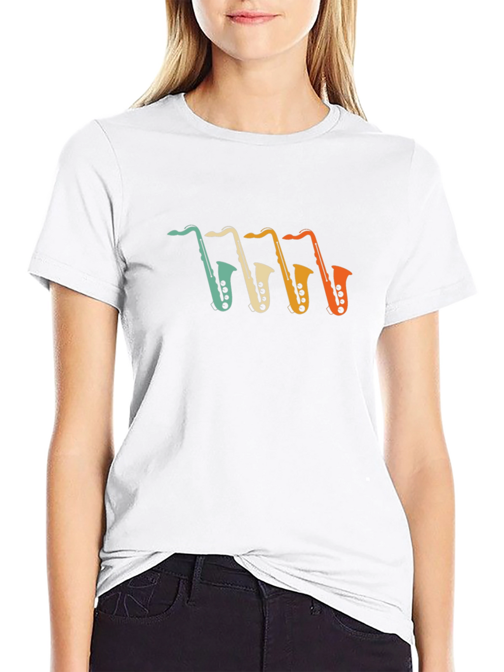 Saxophone Graphic Tee - Retro Music T-Shirt