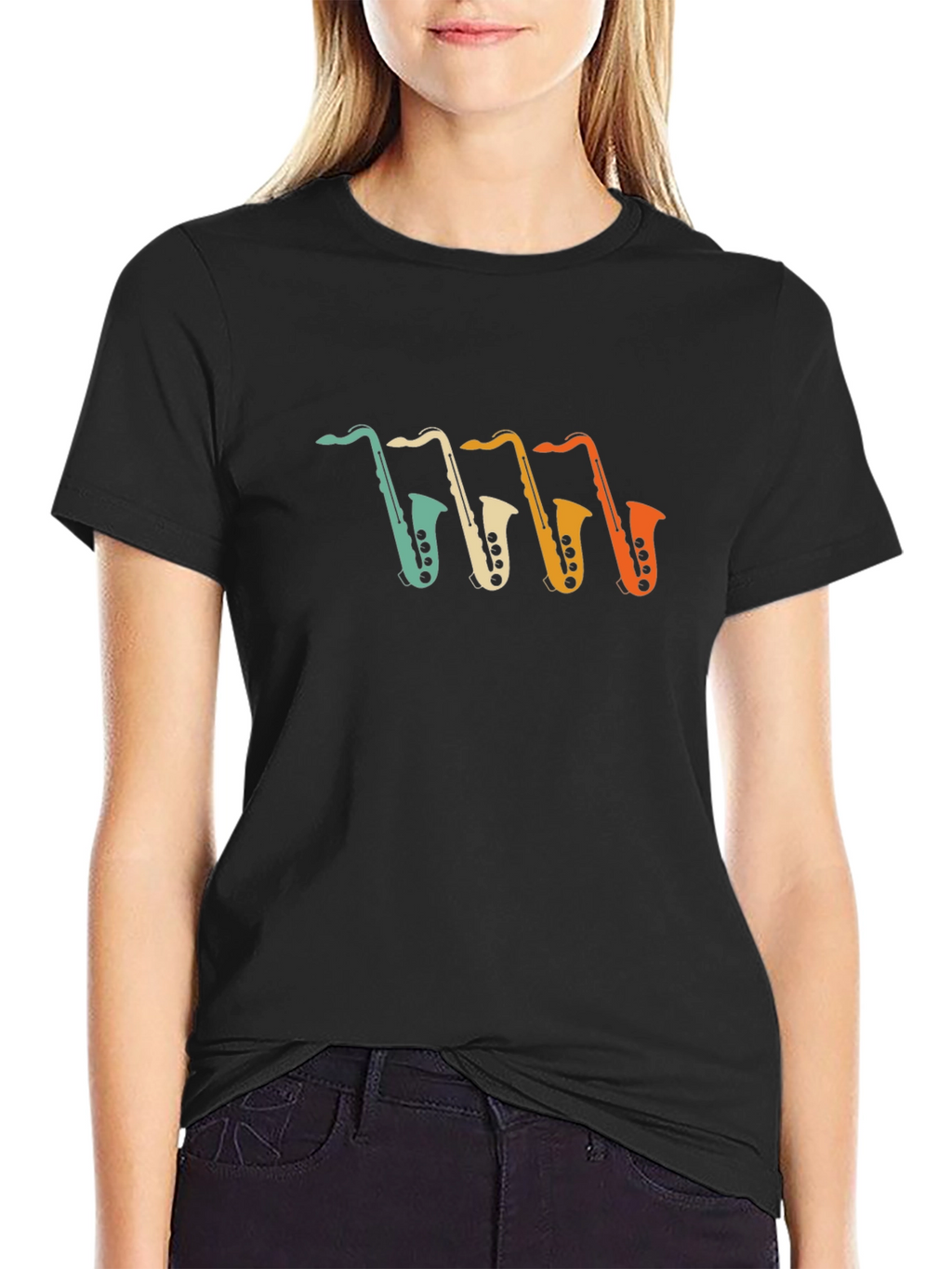 Saxophone Graphic Tee - Retro Music T-Shirt
