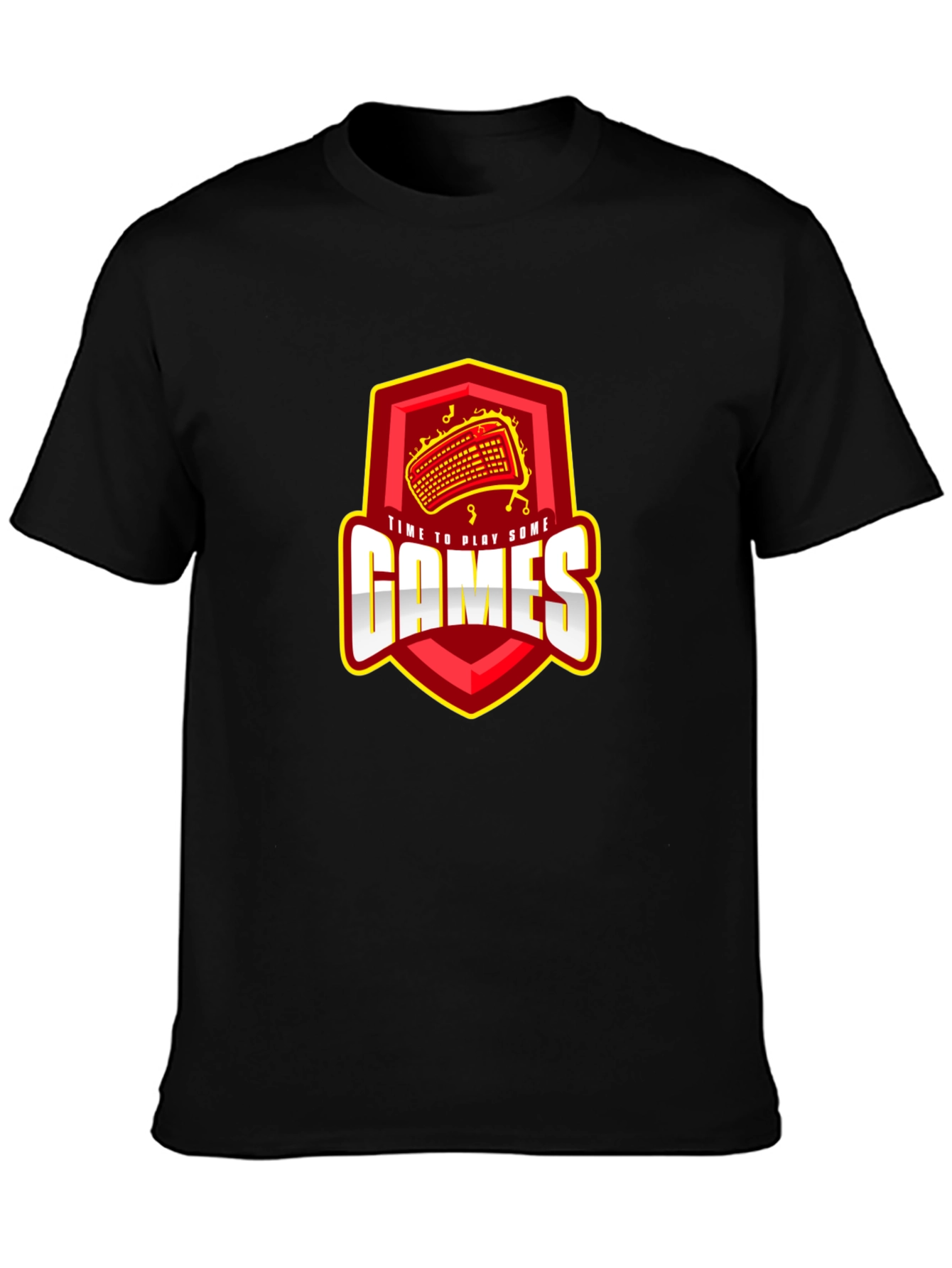 Time To Play Games Black T-Shirt - Gamer Apparel