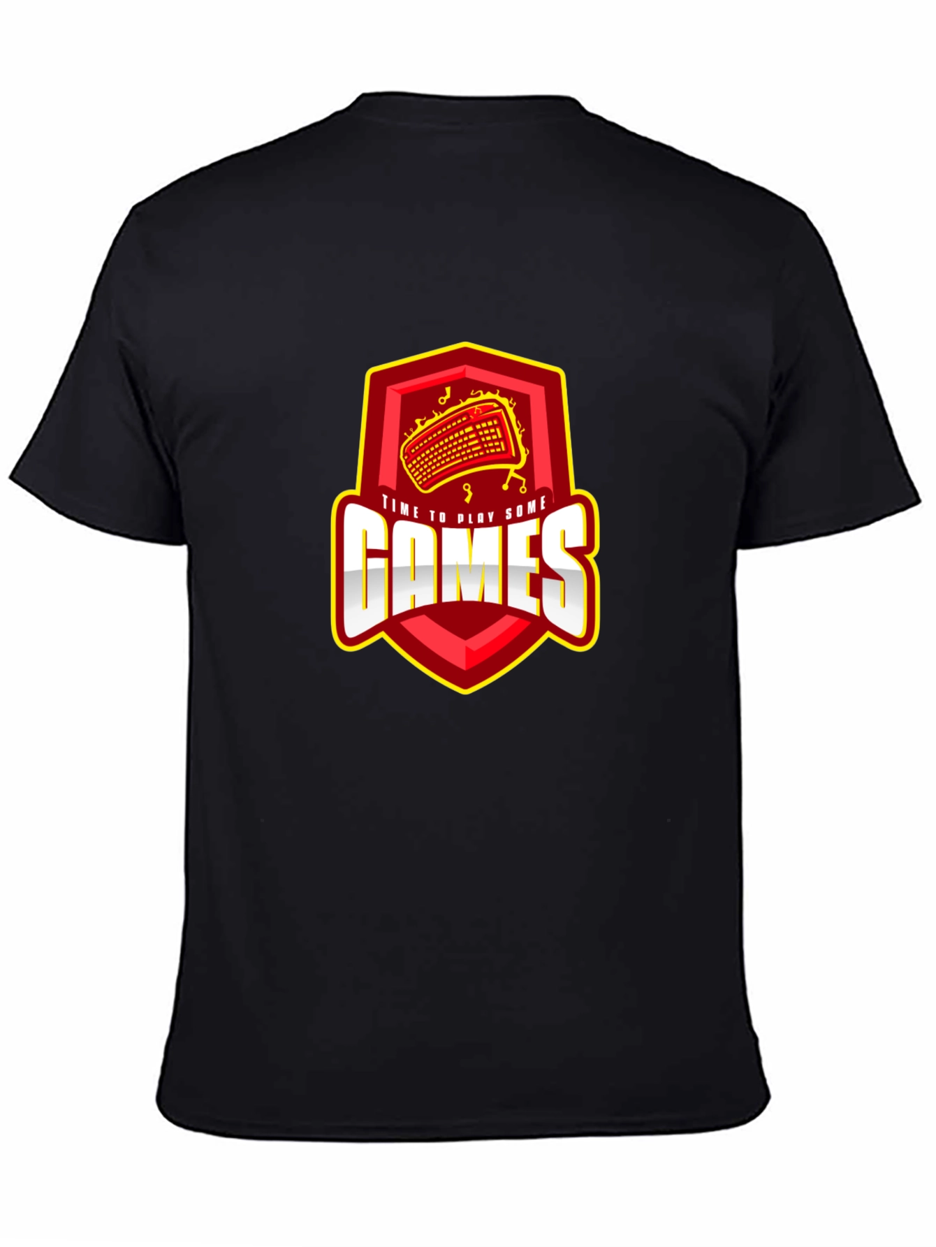Time To Play Games Black T-Shirt - Gamer Apparel