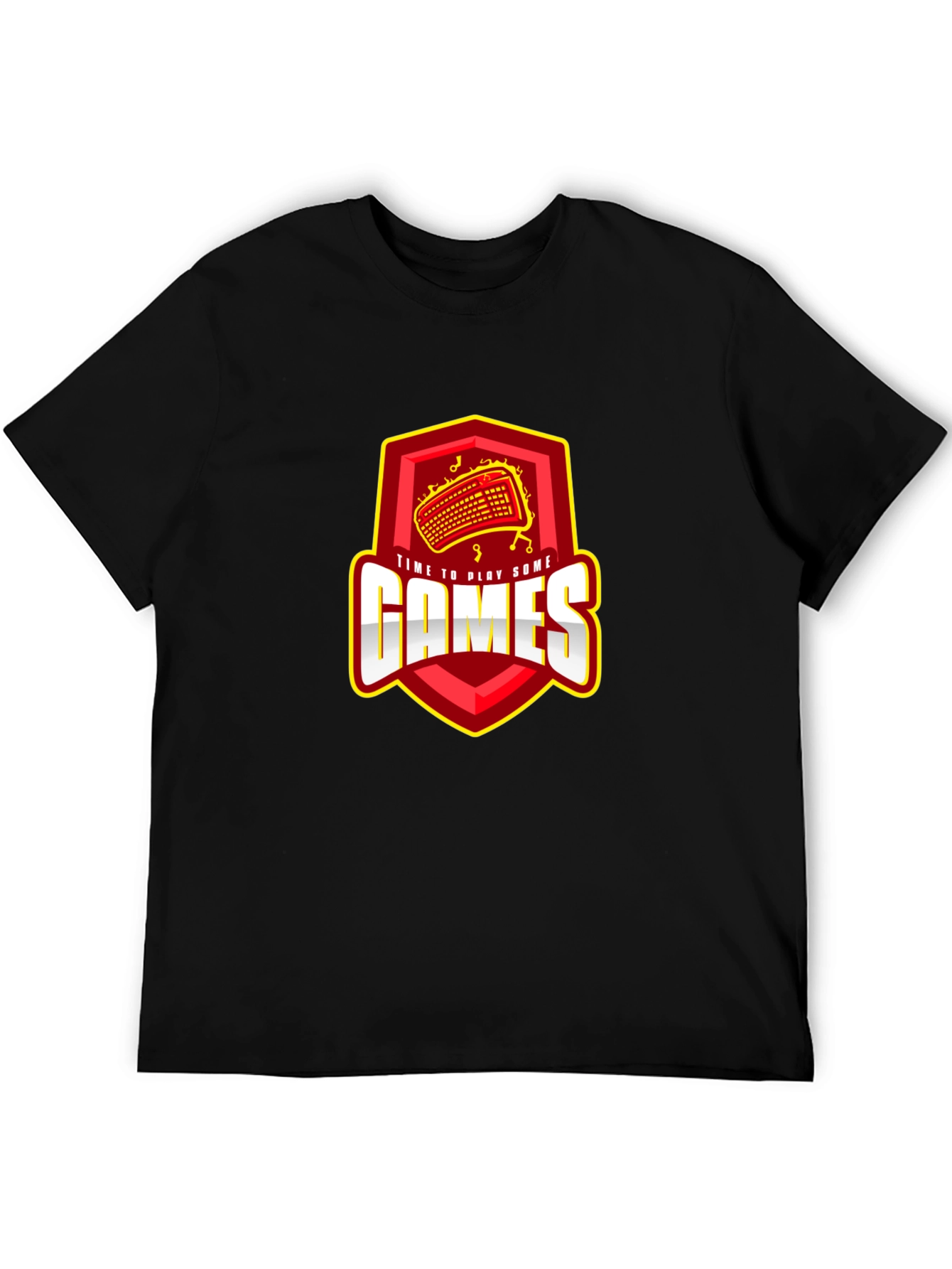 Time To Play Games Black T-Shirt - Gamer Apparel