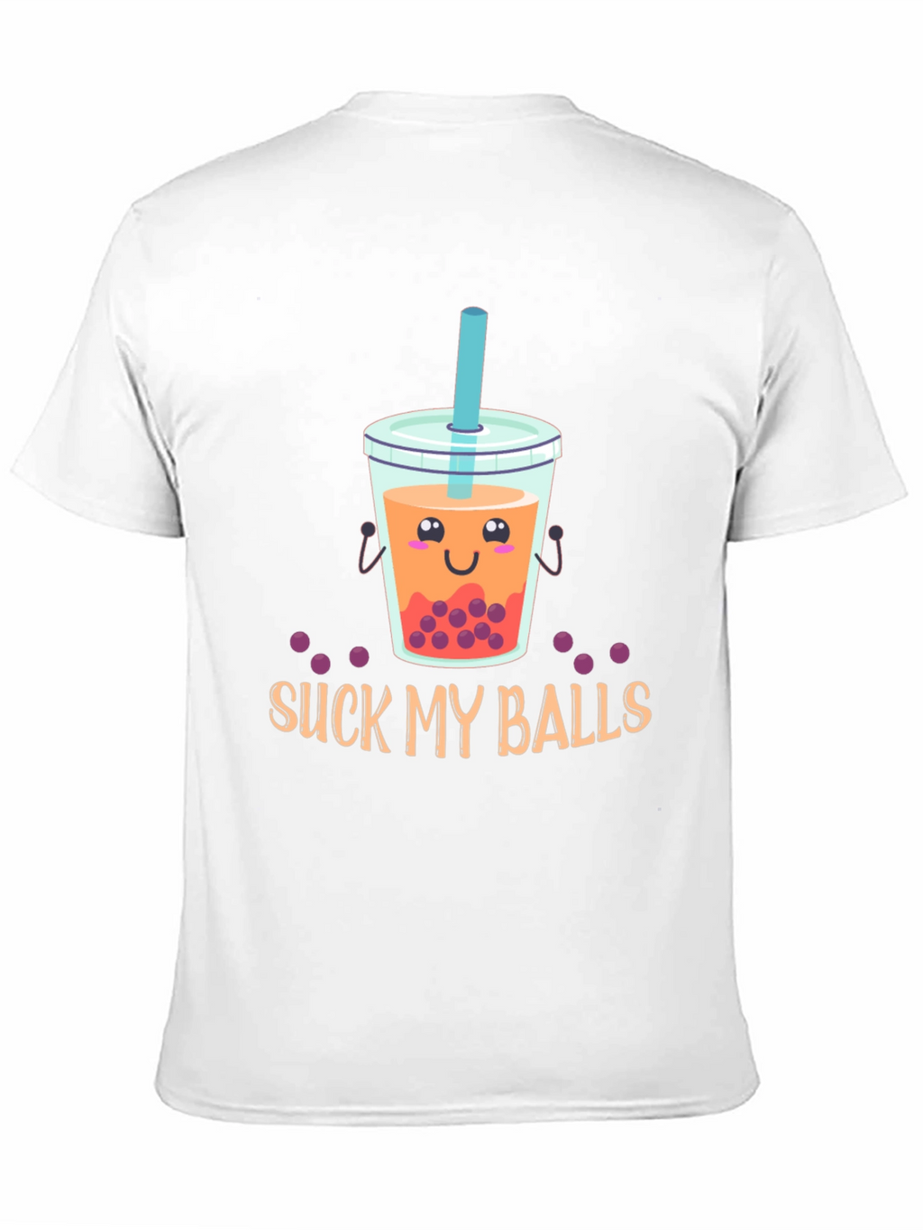Suck My Balls Funny Bubble Tea Graphic T-Shirt