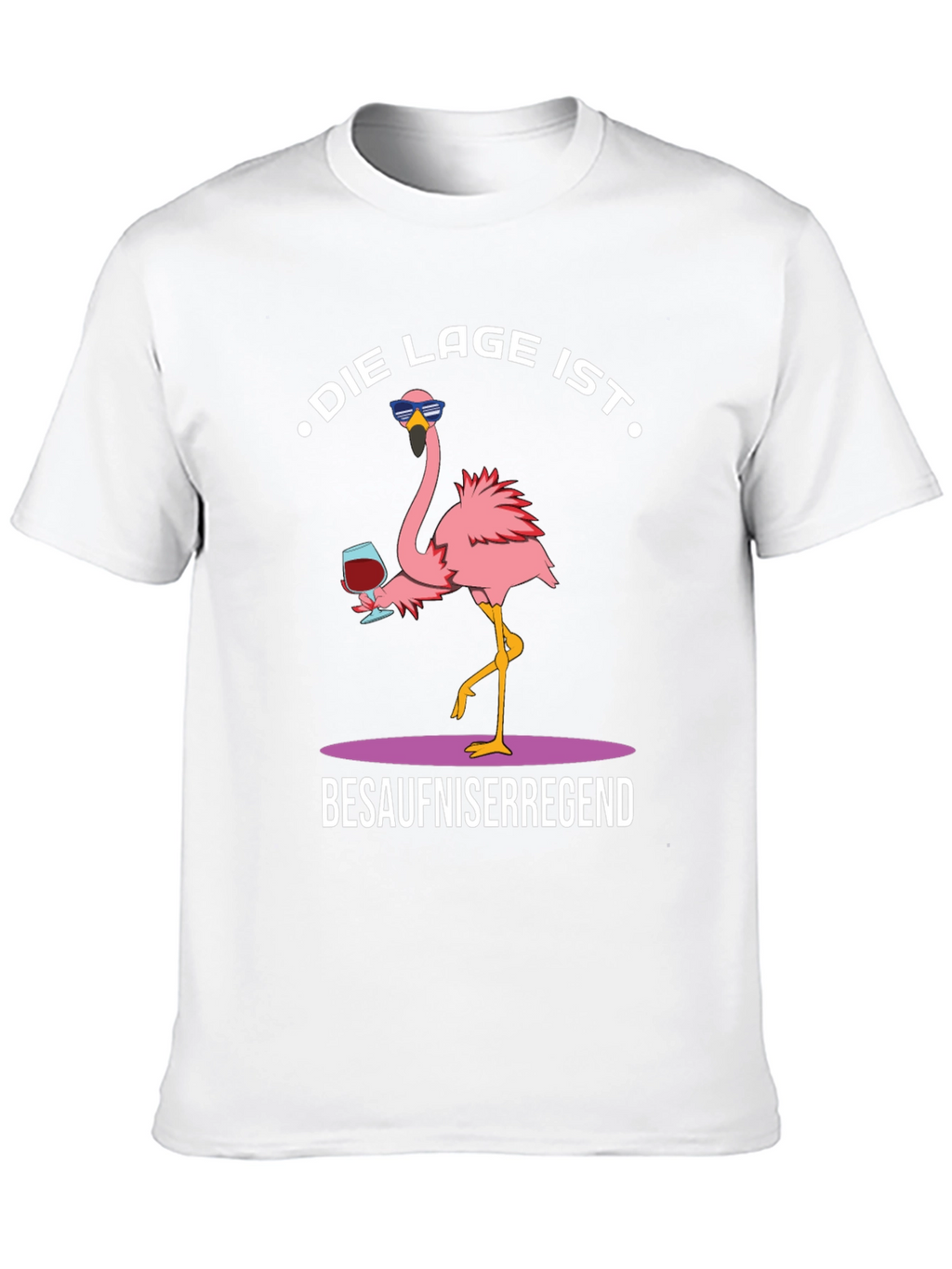 Humorous Flamingo Graphic T-Shirt