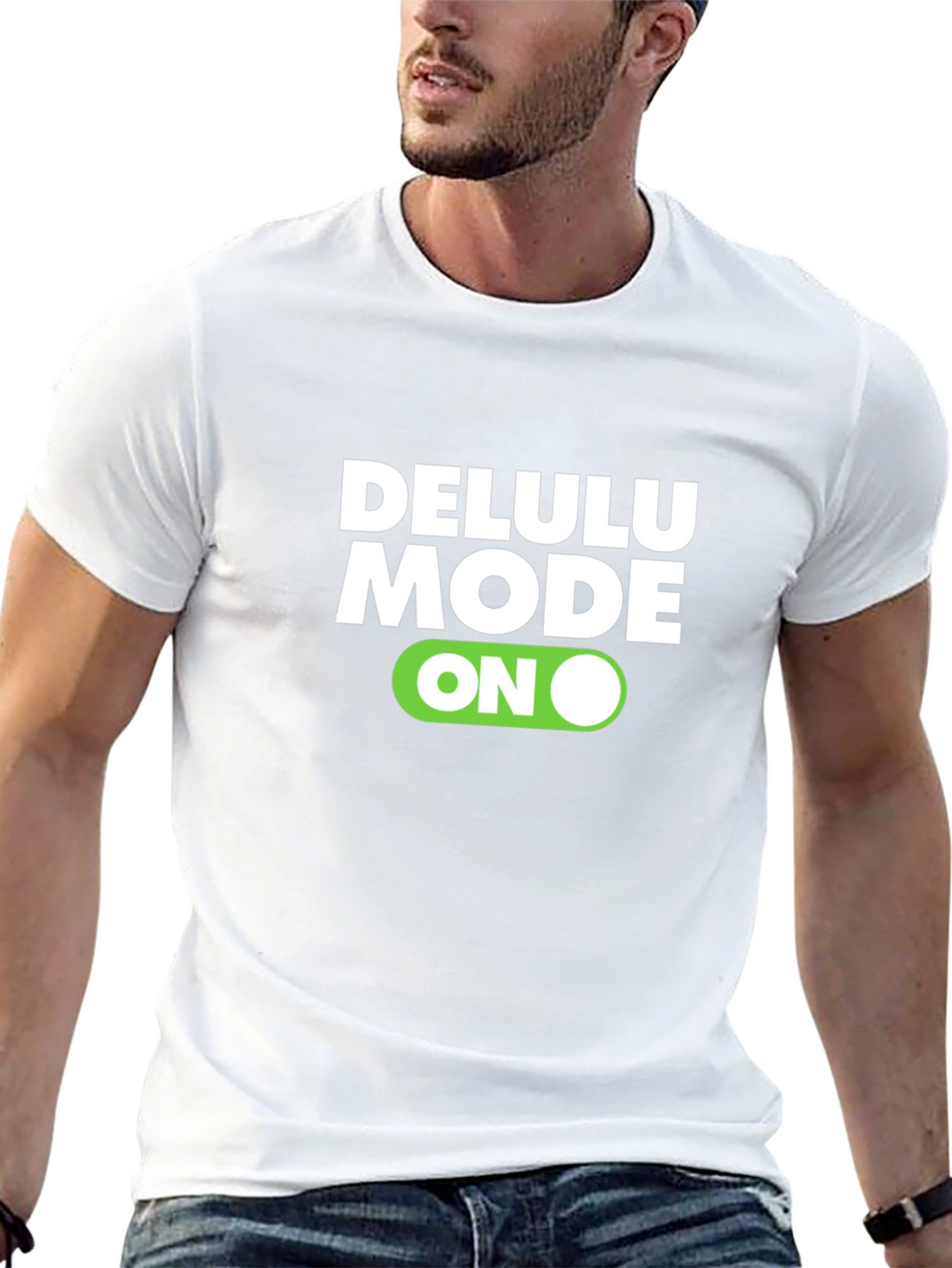 Delulu Mode ON Black Graphic Tee