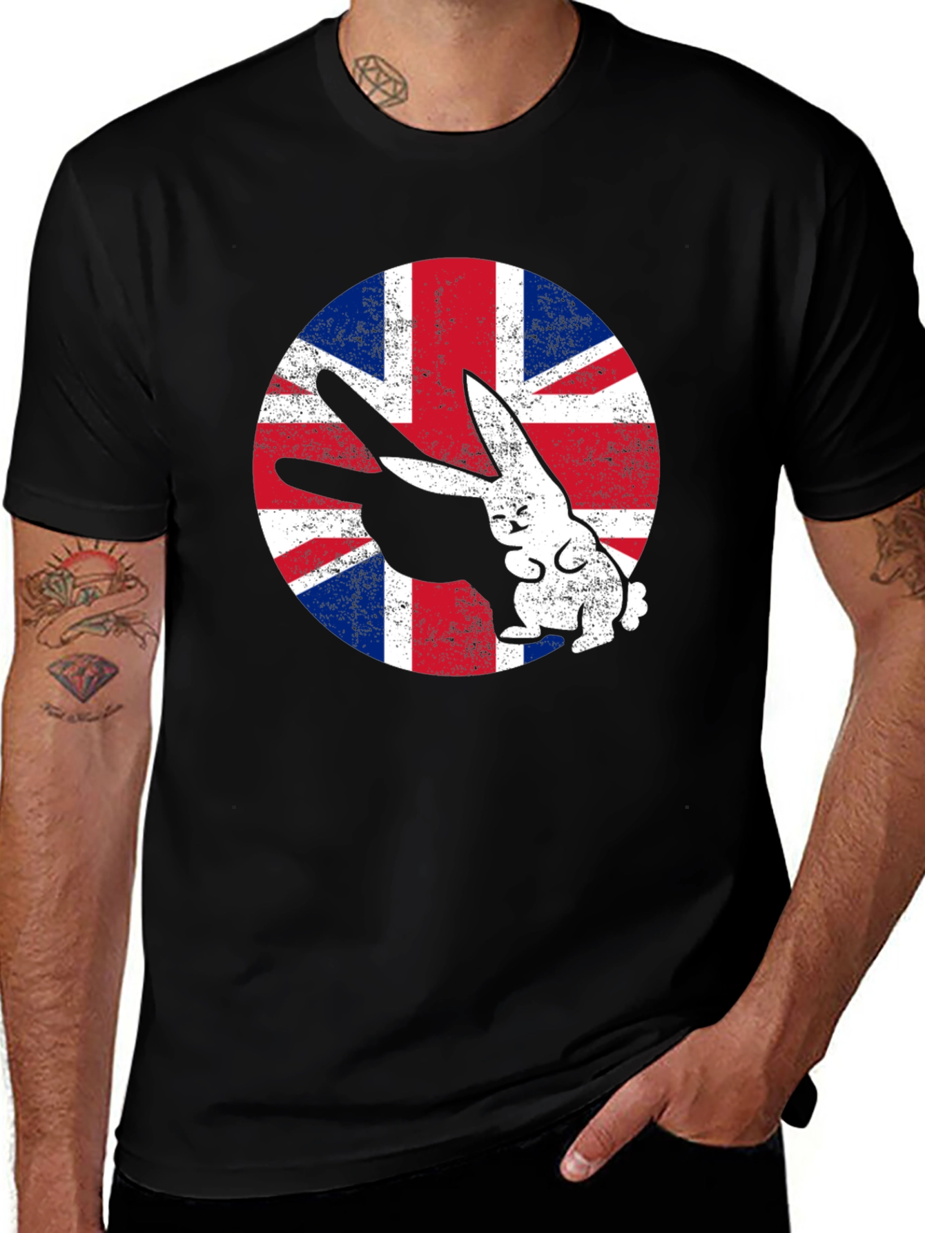 Union Jack Rabbit T-Shirt - British Pride