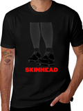 Skinhead Graphic Tee - Black Cotton T-Shirt