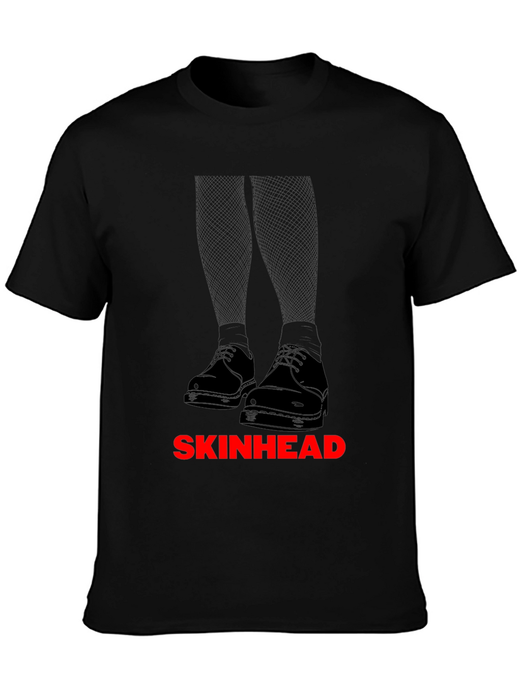 Skinhead Graphic Tee - Black Cotton T-Shirt