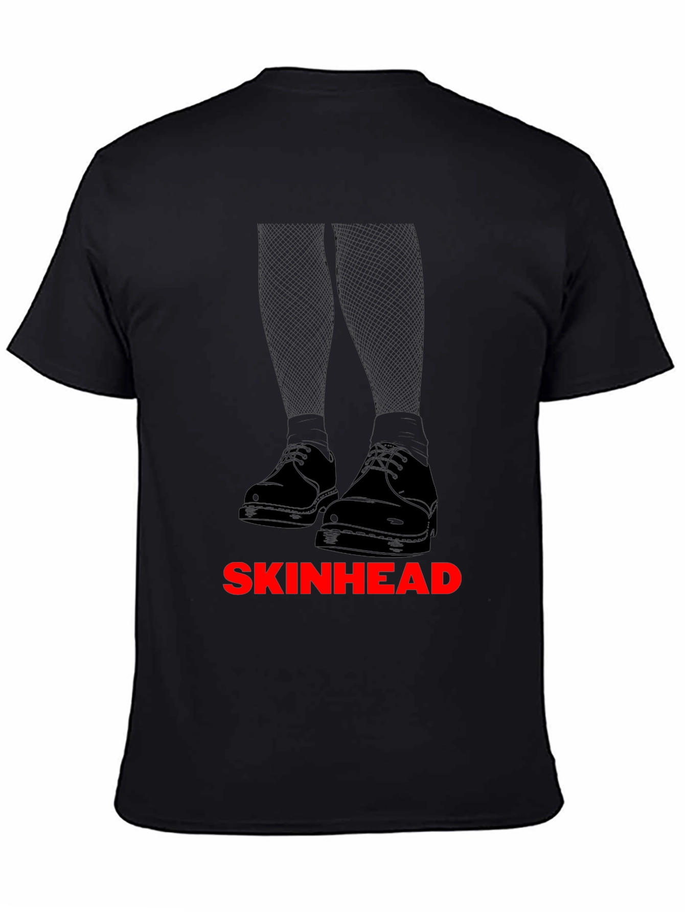 Skinhead Graphic Tee - Black Cotton T-Shirt