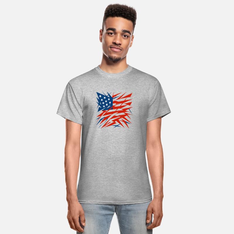 Abstract American Flag Deconstructivism Style