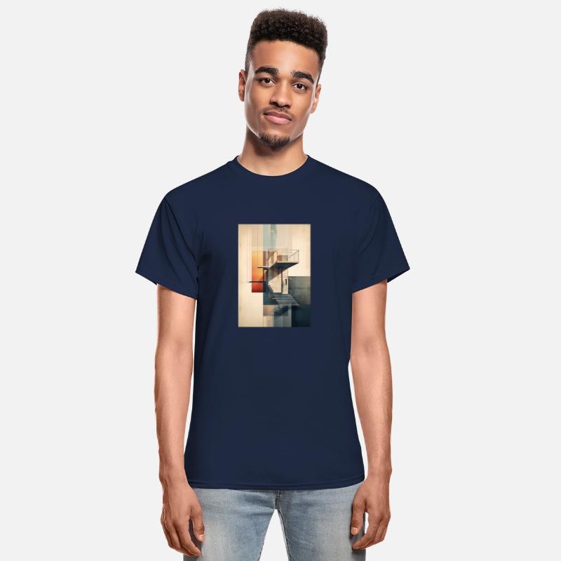 Abstract building with stairs. Contemporary art