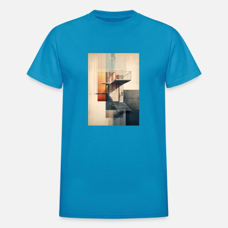 Abstract building with stairs. Contemporary art