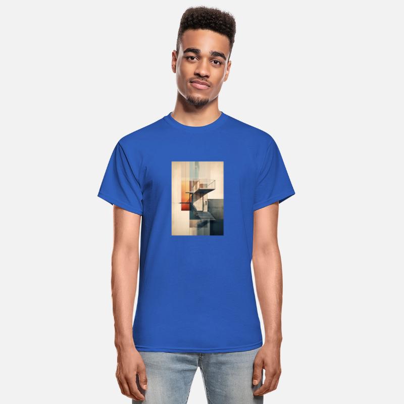 Abstract building with stairs. Contemporary art