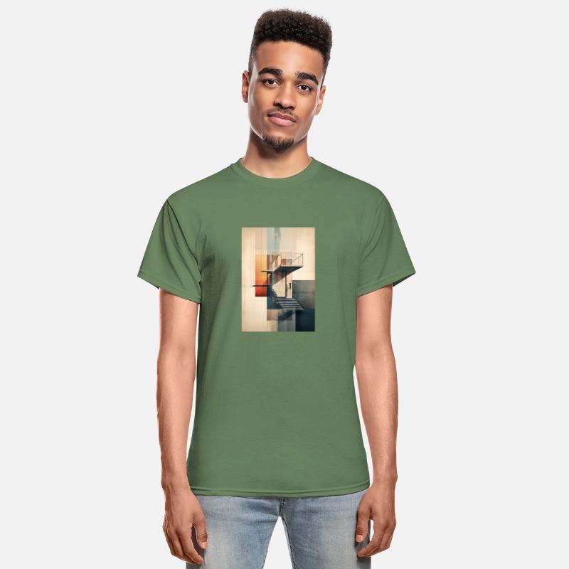 Abstract building with stairs. Contemporary art