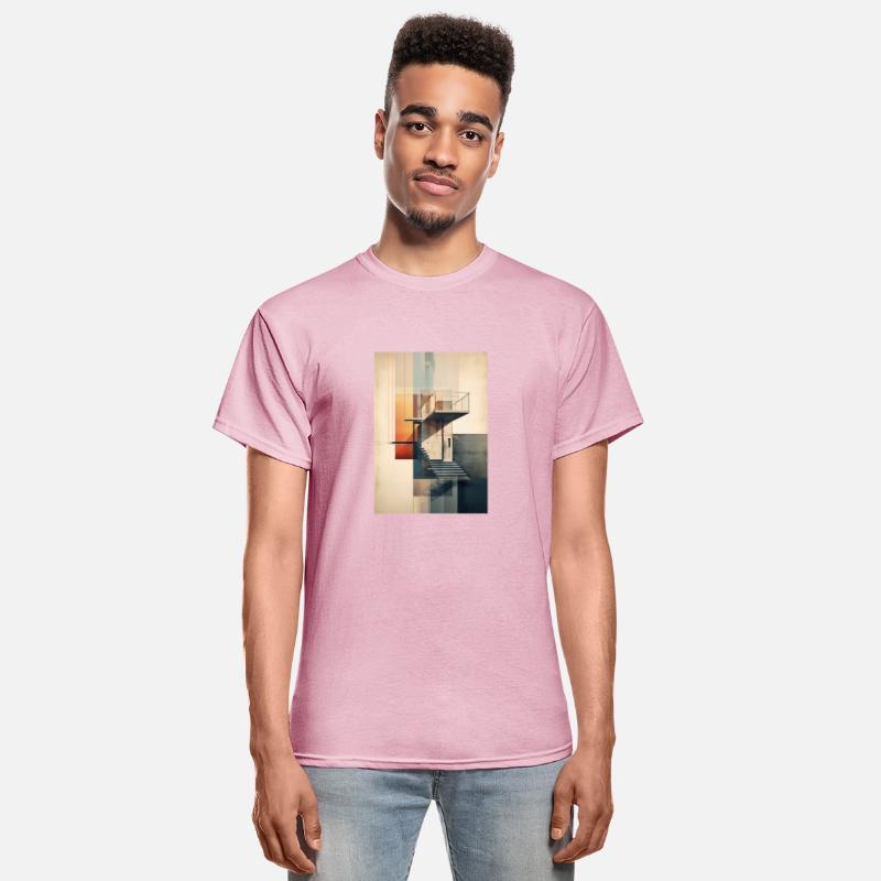 Abstract building with stairs. Contemporary art