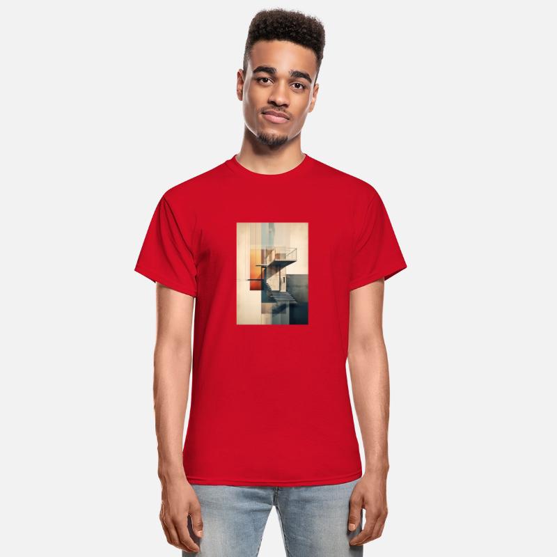 Abstract building with stairs. Contemporary art