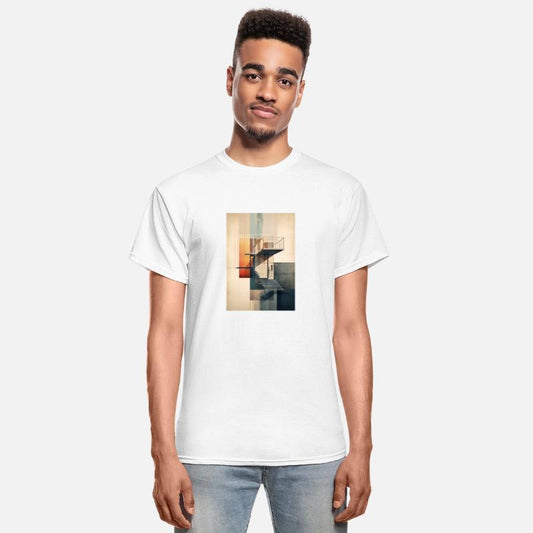 Abstract building with stairs. Contemporary art