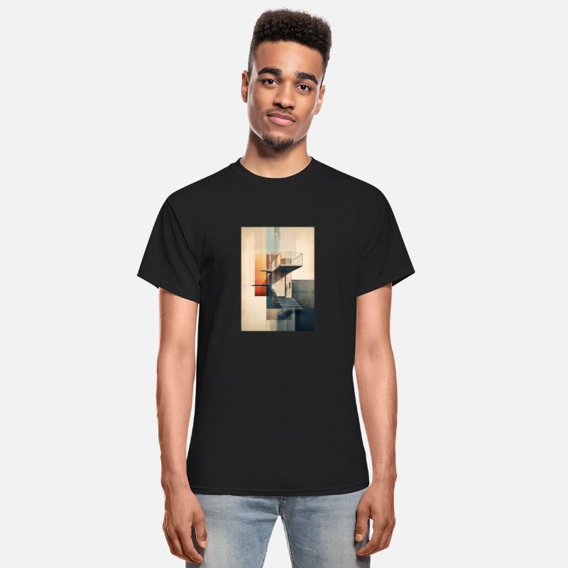 Abstract building with stairs. Contemporary art