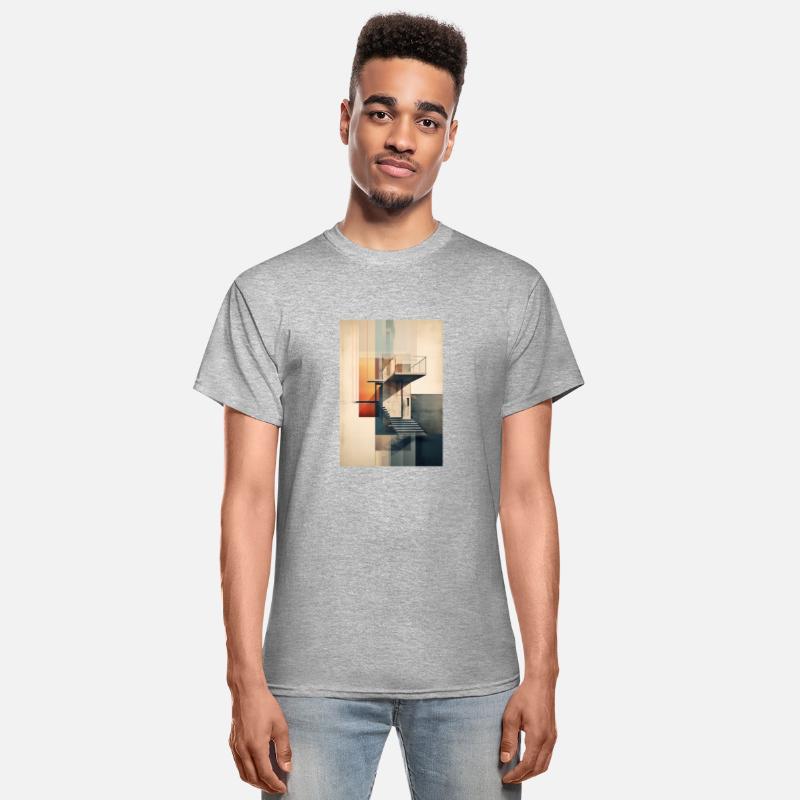 Abstract building with stairs. Contemporary art