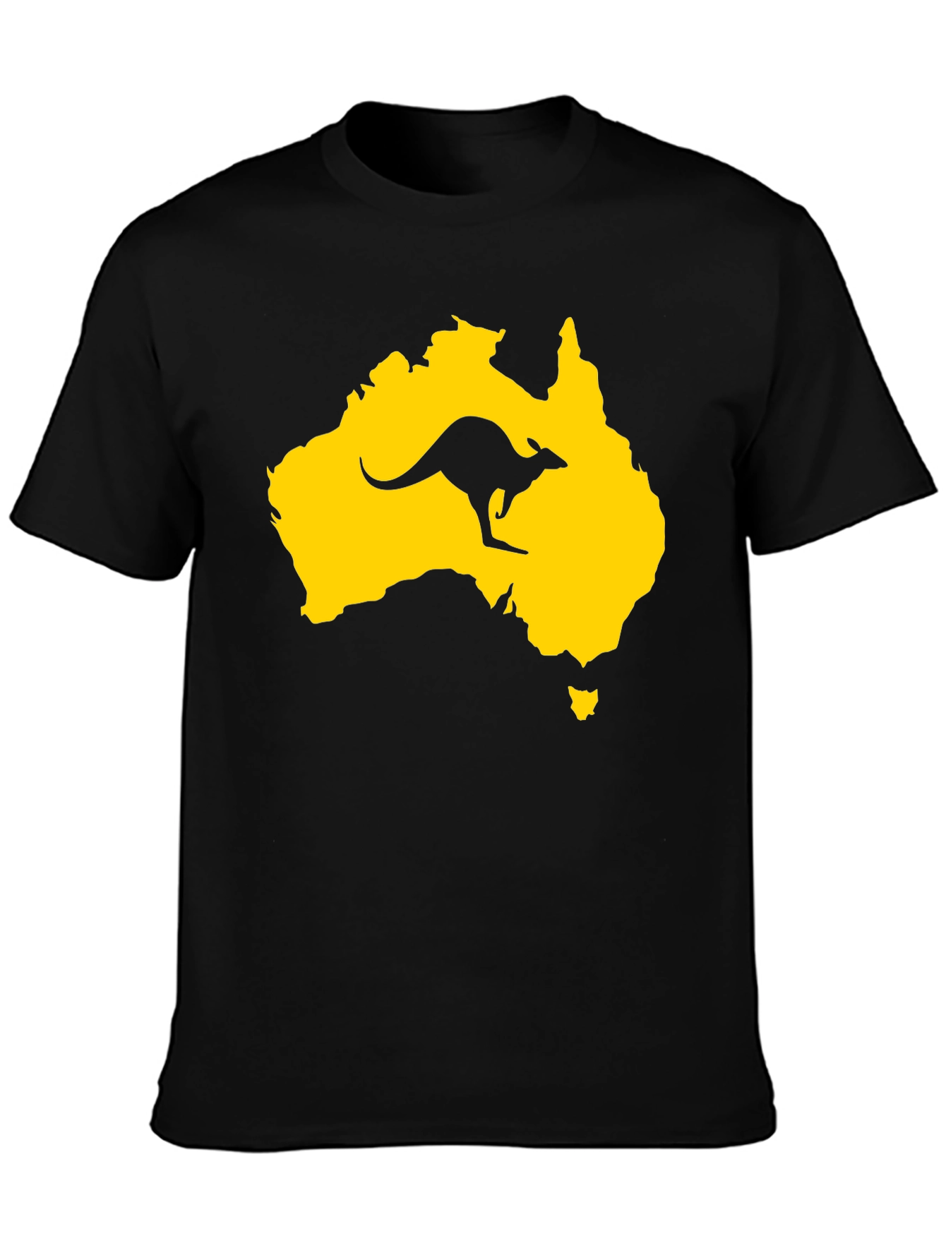 Australia Kangaroo T-Shirt - Black Graphic Tee