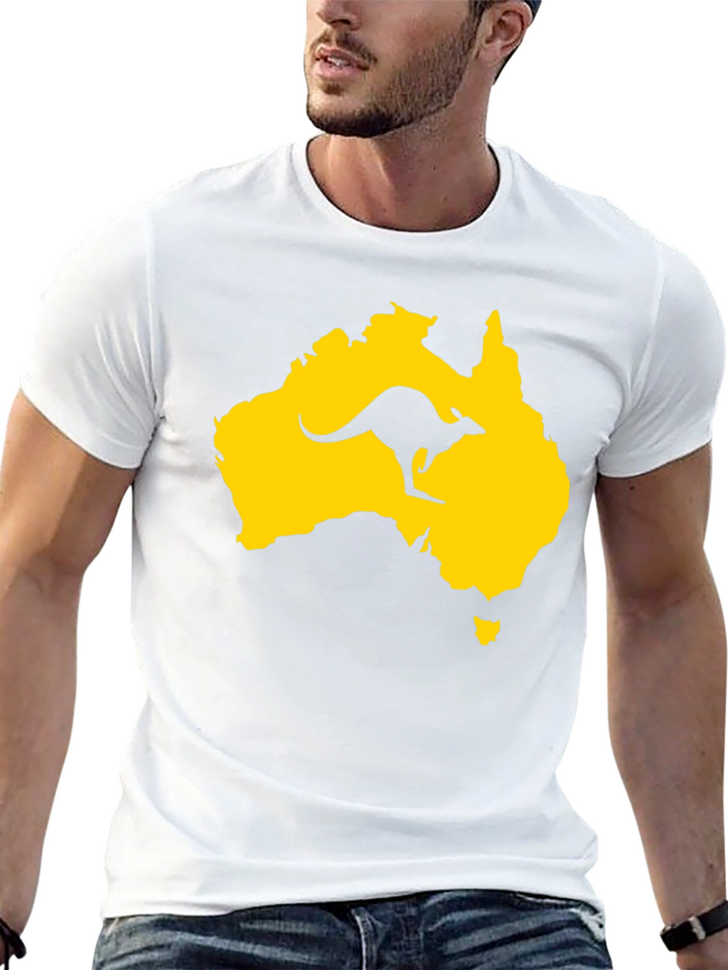 Australia Kangaroo T-Shirt - Black Graphic Tee