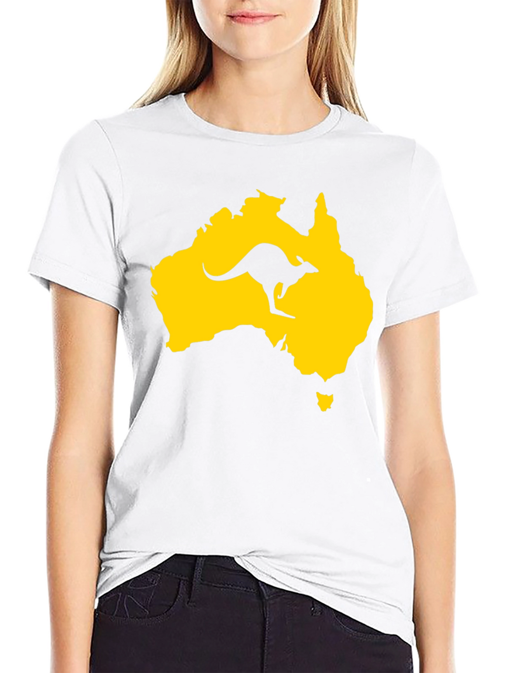 Australia Kangaroo T-Shirt - Black Graphic Tee