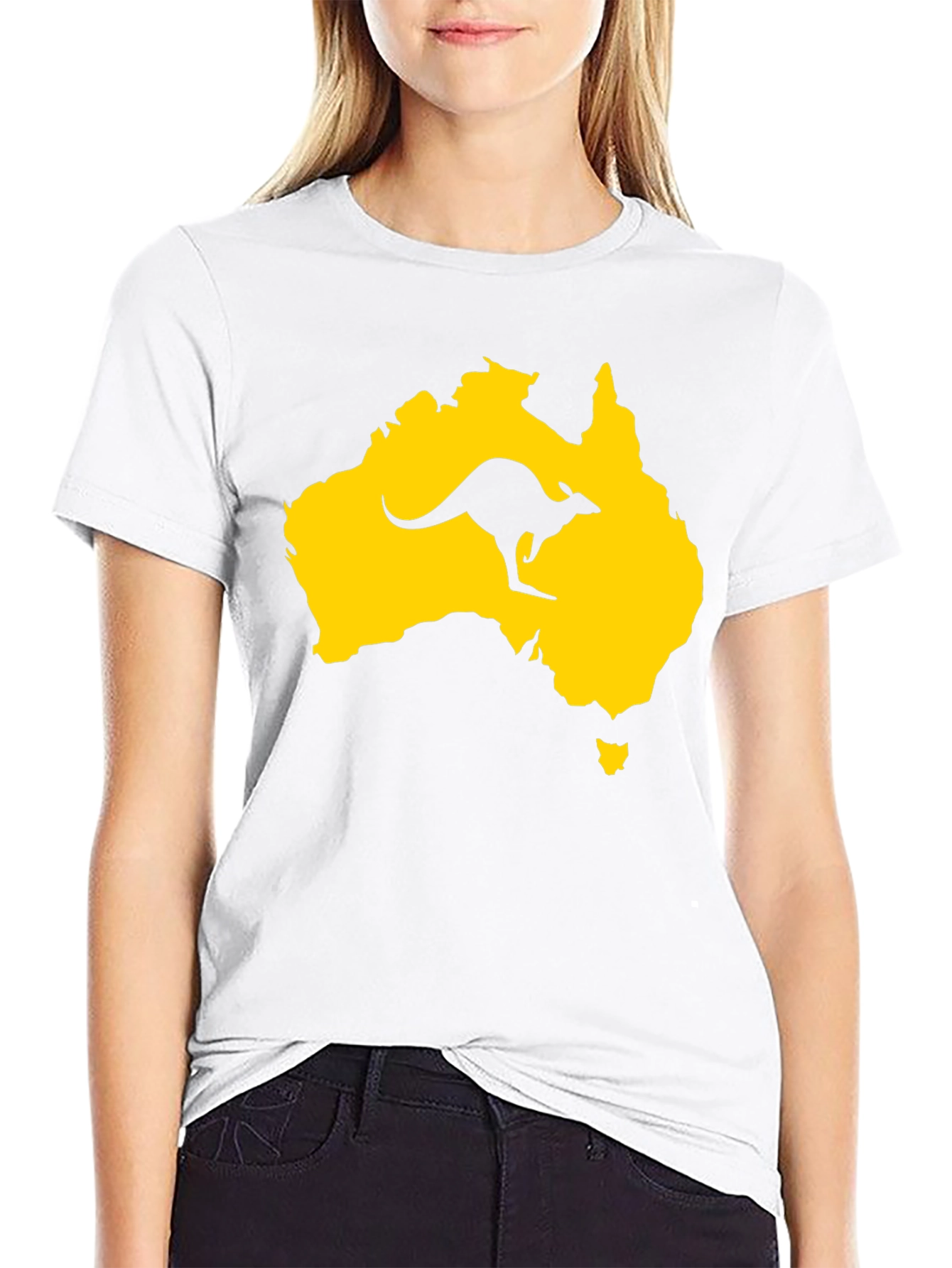 Australia Kangaroo T-Shirt - Black Graphic Tee