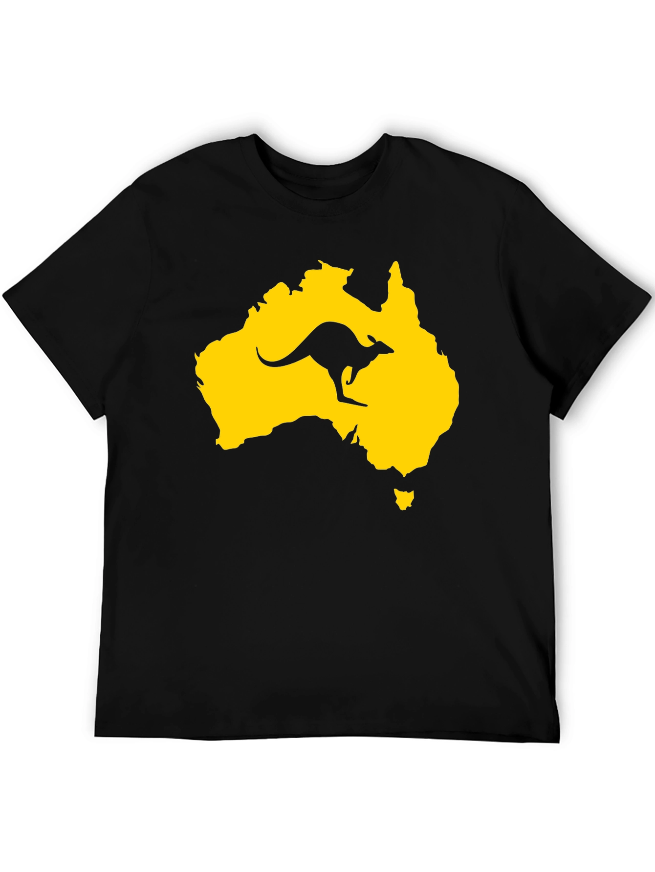 Australia Kangaroo T-Shirt - Black Graphic Tee