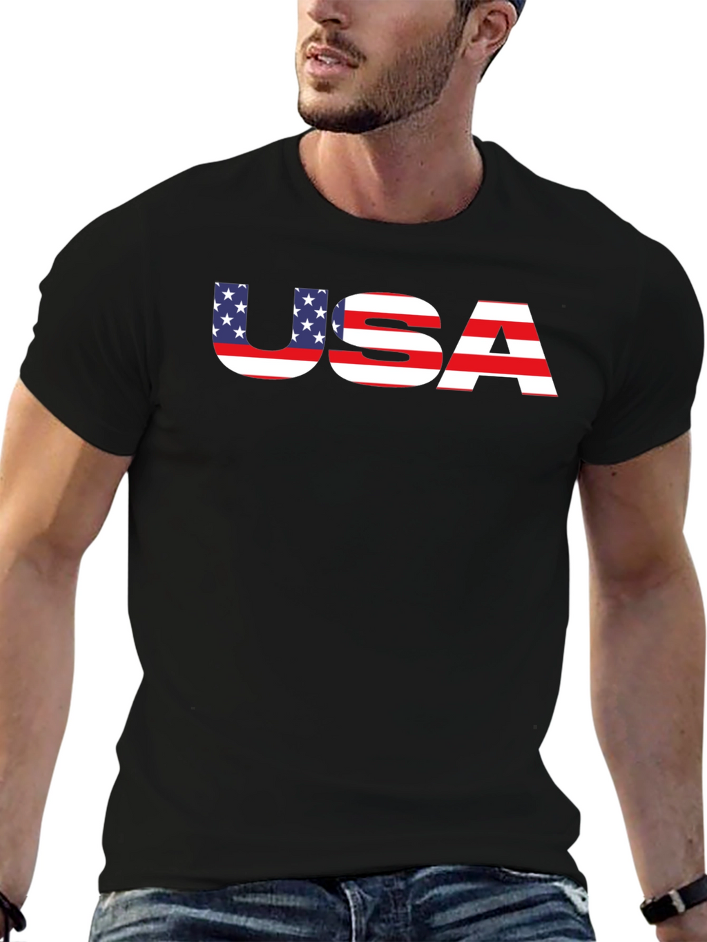 USA Flag Graphic T-Shirt